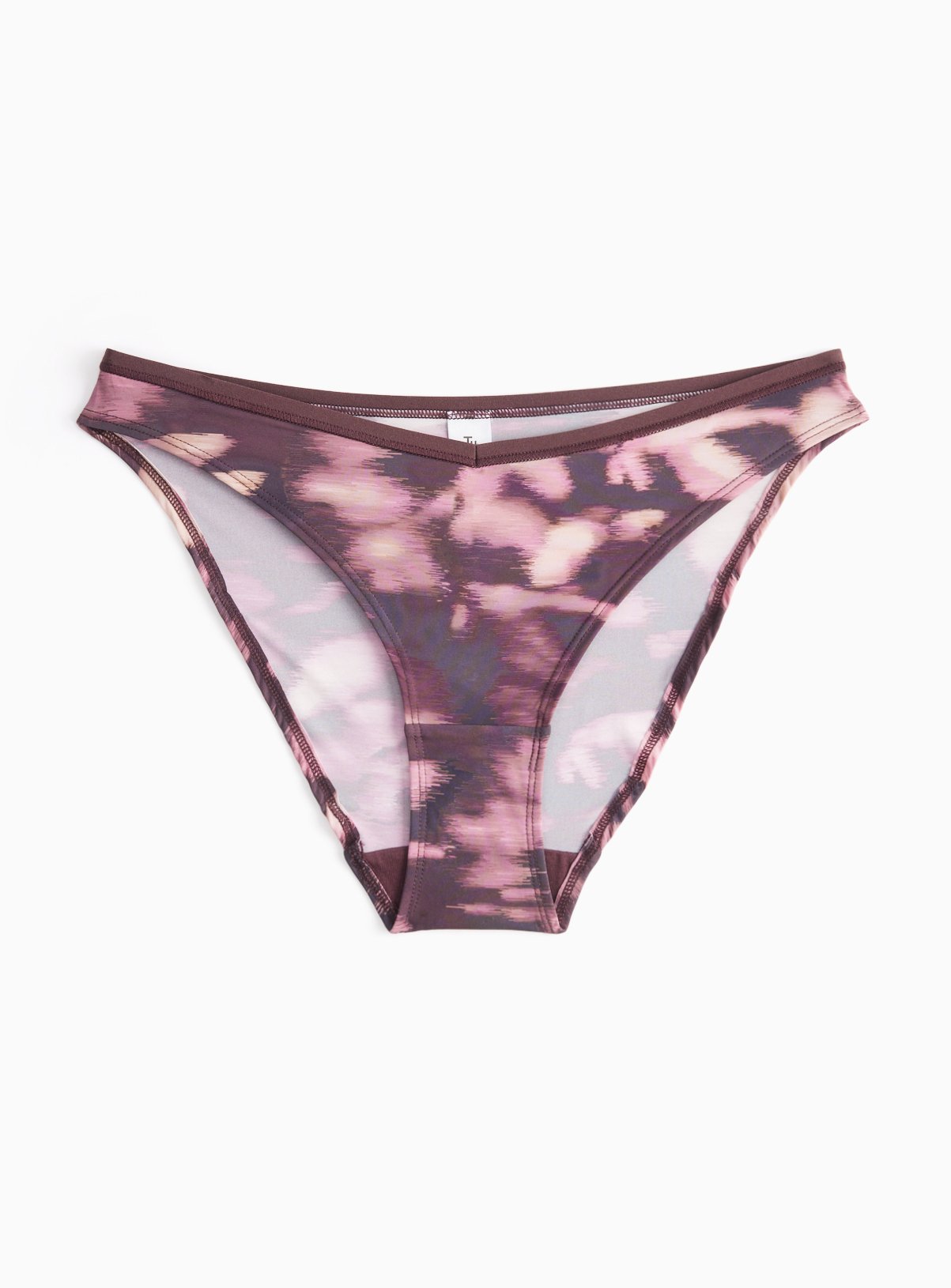 Dark Red V Front Blurred Floral Tanga Brief 16 - Image 2 thumbnail